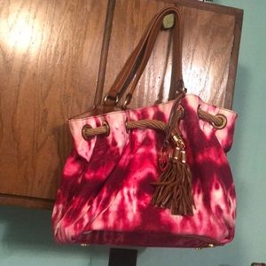 Pink tie dye Michael Kors purse